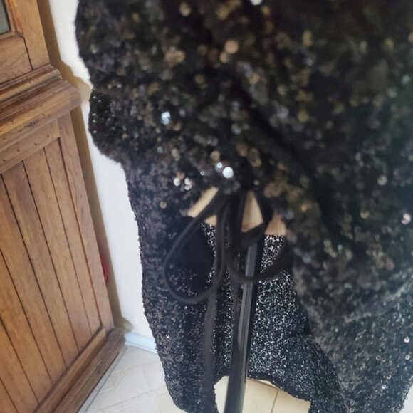 Forever 21 Black Sequin Bodycon Midi Dress - Picture 9 of 10